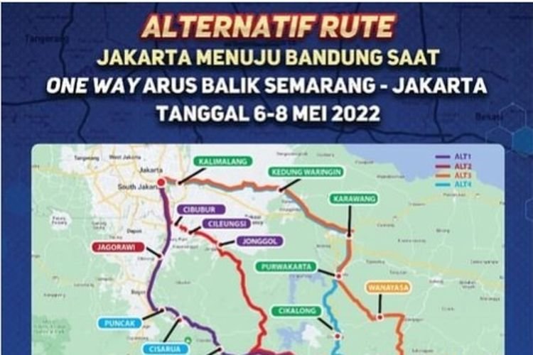 Empat Rute Ini Bisa Jadi Alternatif Arus Balik Bandung-Jakarta